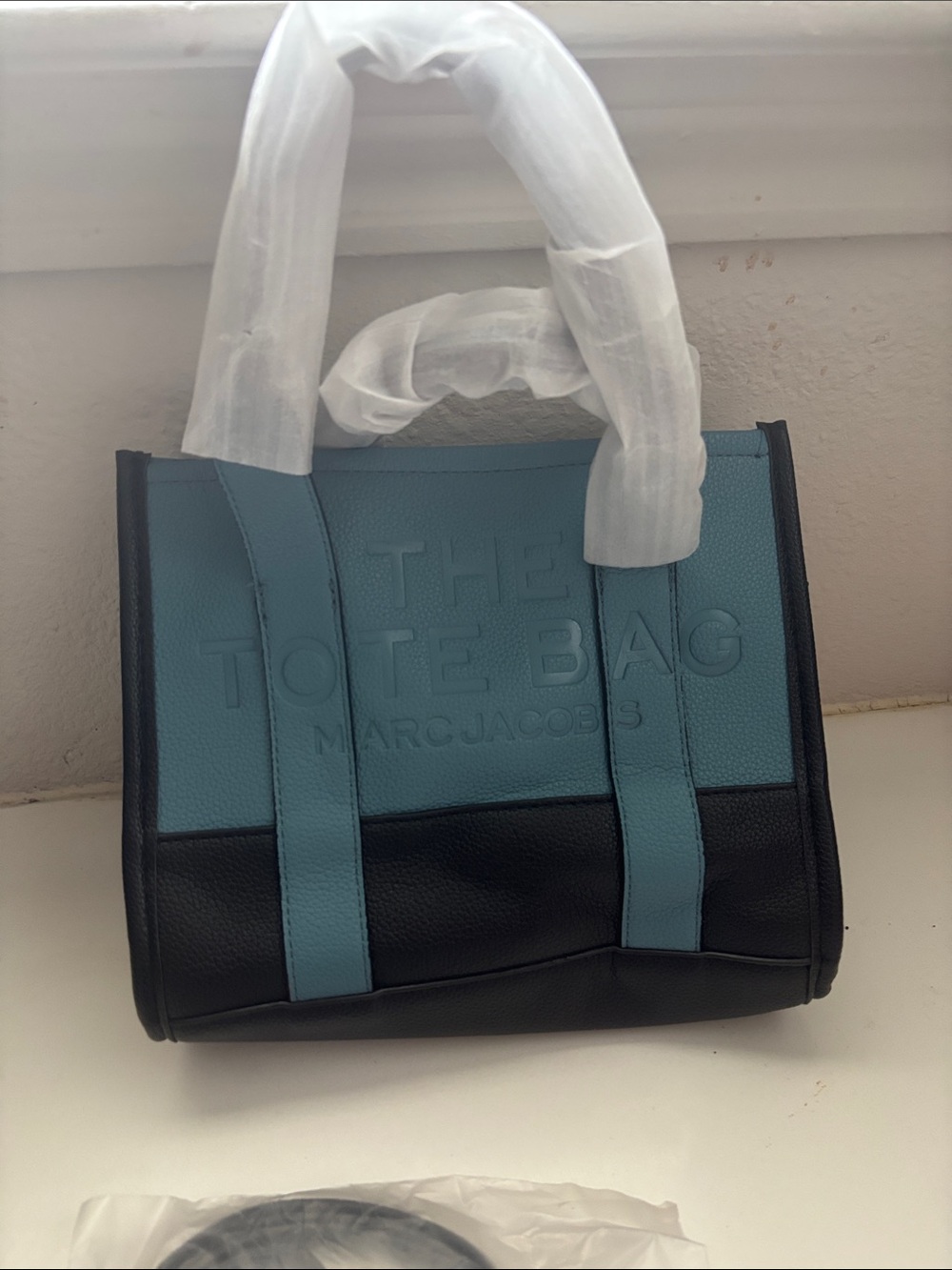 Marc Jacobs Two-Tone Teal and Black Mini Tote